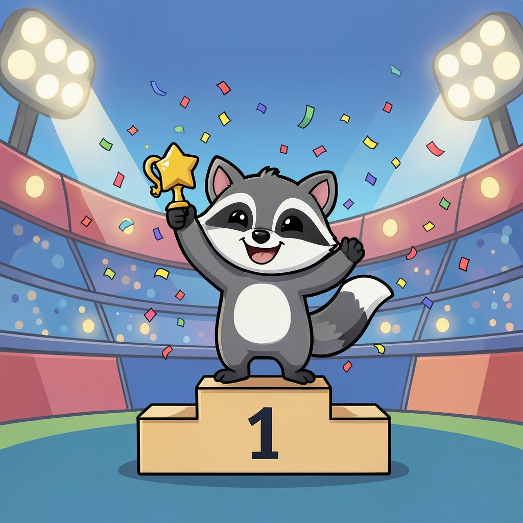 Tiny win raccoon